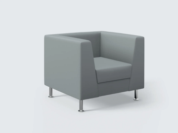 NAXOS - Upholstered leather armchair with armrests by Ares Line - view 2